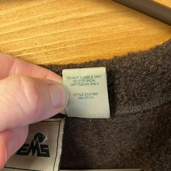 EASTERN MOUNTAIN SPORTS EMS women’s XL‎ LARGE BROWN WOOL CARDIGAN SWEATER winter - Picture 3 of 9